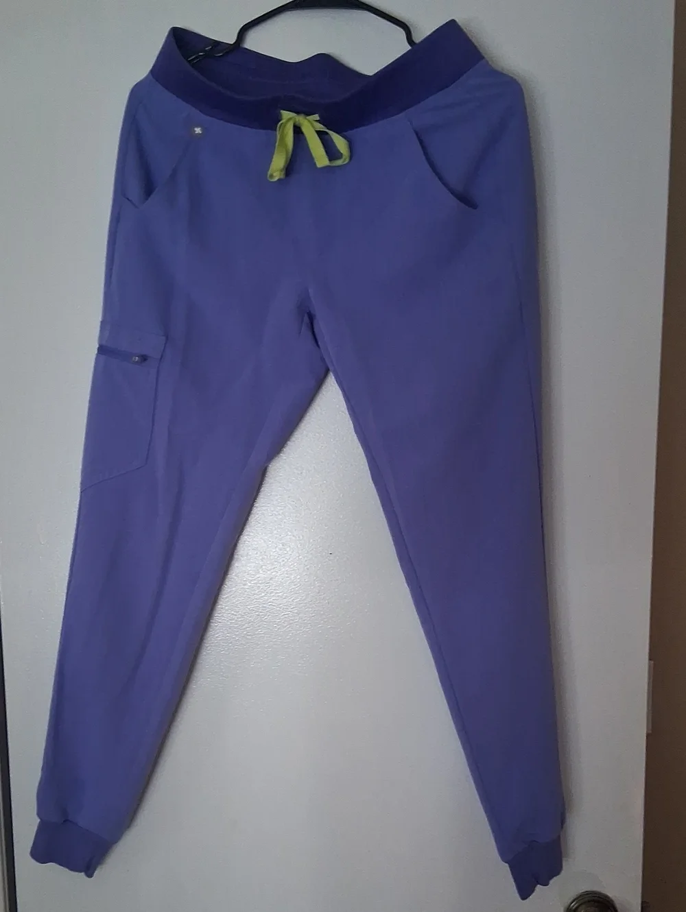 FIGS Womens Purple Scrub Top and Jogger Set